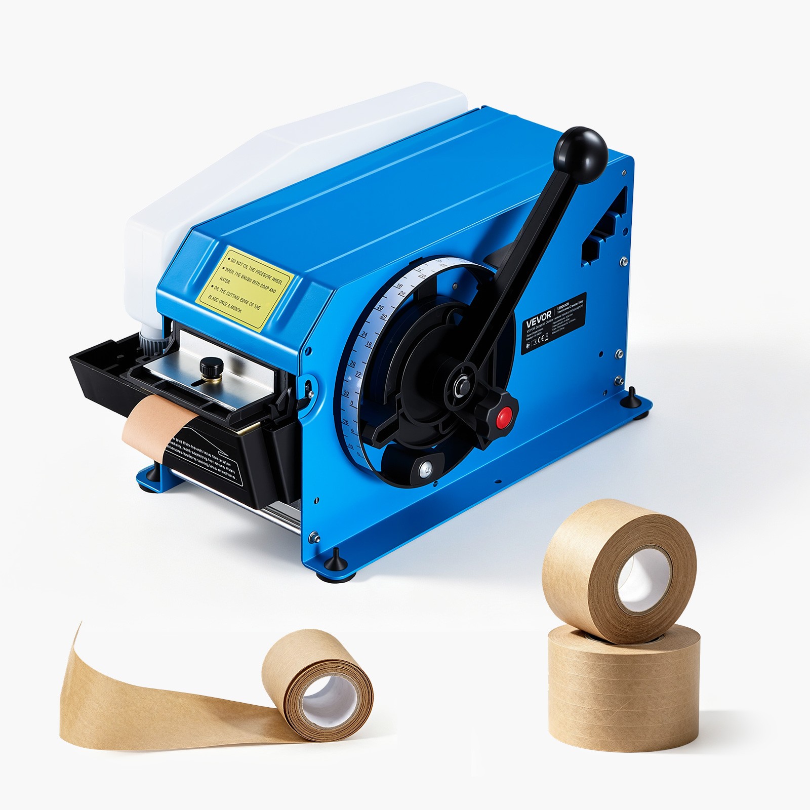 VEVOR Water-Activated Tape Dispenser 4–40 Inch Kraft Gummed Tape Cutter