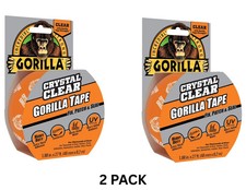 2 PACK- Crystal Clear Gorilla Tape 1.88 in X 27 ft Heavy Duty Flexible Outdoor picture