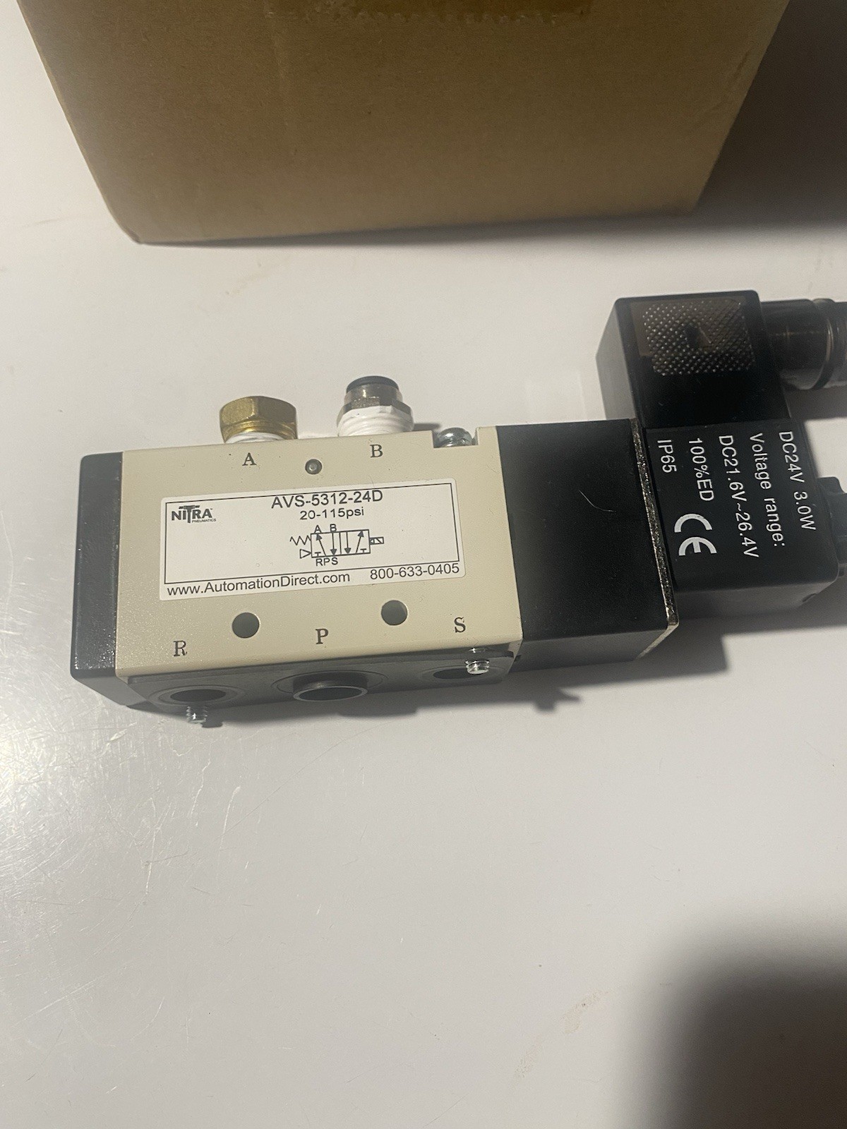 NITRA AVS-5312-24D Pneumatic Solenoid Valve 5-Way/2-Position 24V DC NITRA AVS-5312-24D Pneumatic Solenoid Valve 5-Way/2-Position 24V DC
