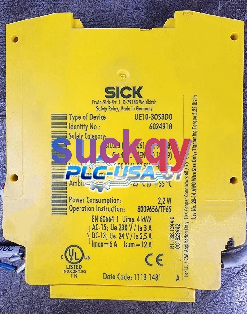 UE1030S3D0 1PCS Brand New SICK UE10-30S3D0 6024918 Safety Relay Fast delivery UE1030S3D0 1PCS Brand New SICK UE10-30S3D0 6024918 Safety Relay Fast delivery