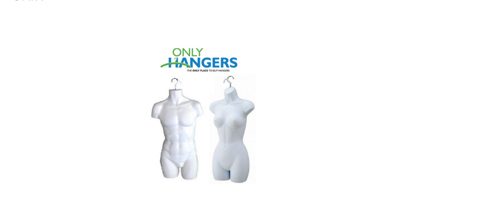 Male + Female Hanging Torso Form (White) Male + Female Hanging Torso Form (White)