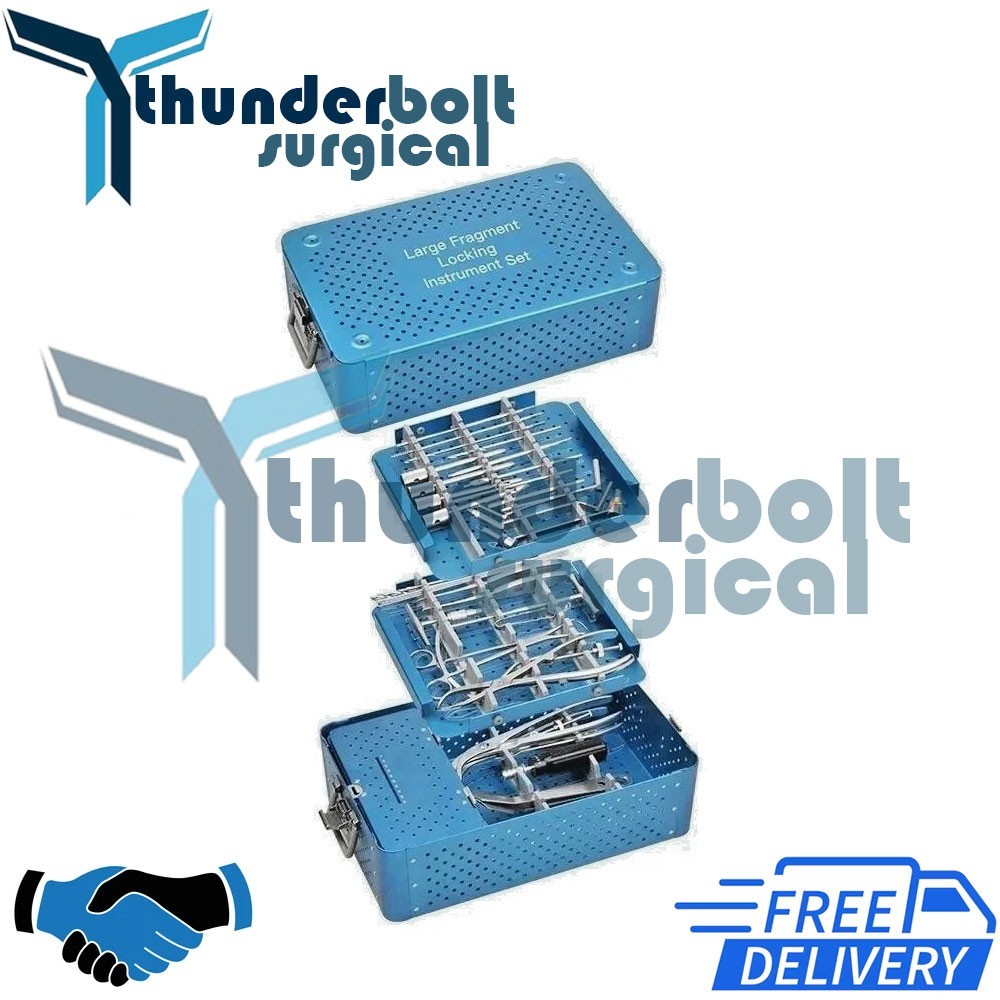 Large Fragment Locking Instrument Set , Screw Tray Orthopedic Surgical Traum Large Fragment Locking Instrument Set , Screw Tray Orthopedic Surgical Traum