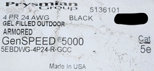 Prysmian/General Cable GenSPEED 5000 Cat5E UTP Armored OSP Networking Black/50ft picture