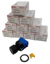 10 IDEC HW1B-M1F10-B Pushbutton Switch Black 1NO Flush Momentary Panel Mnt 22mm picture