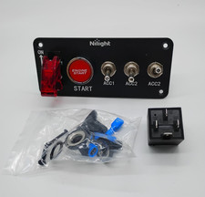 Nilight 12V 5-in-1 Ignition Switch Panel Racing Engine Start Push Button & Relay picture