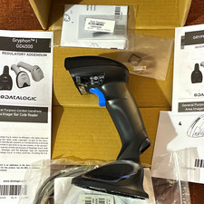 Datalogic Gryphon GD4500 USB Handheld Barcode Scanner w/ Stand & Cable picture