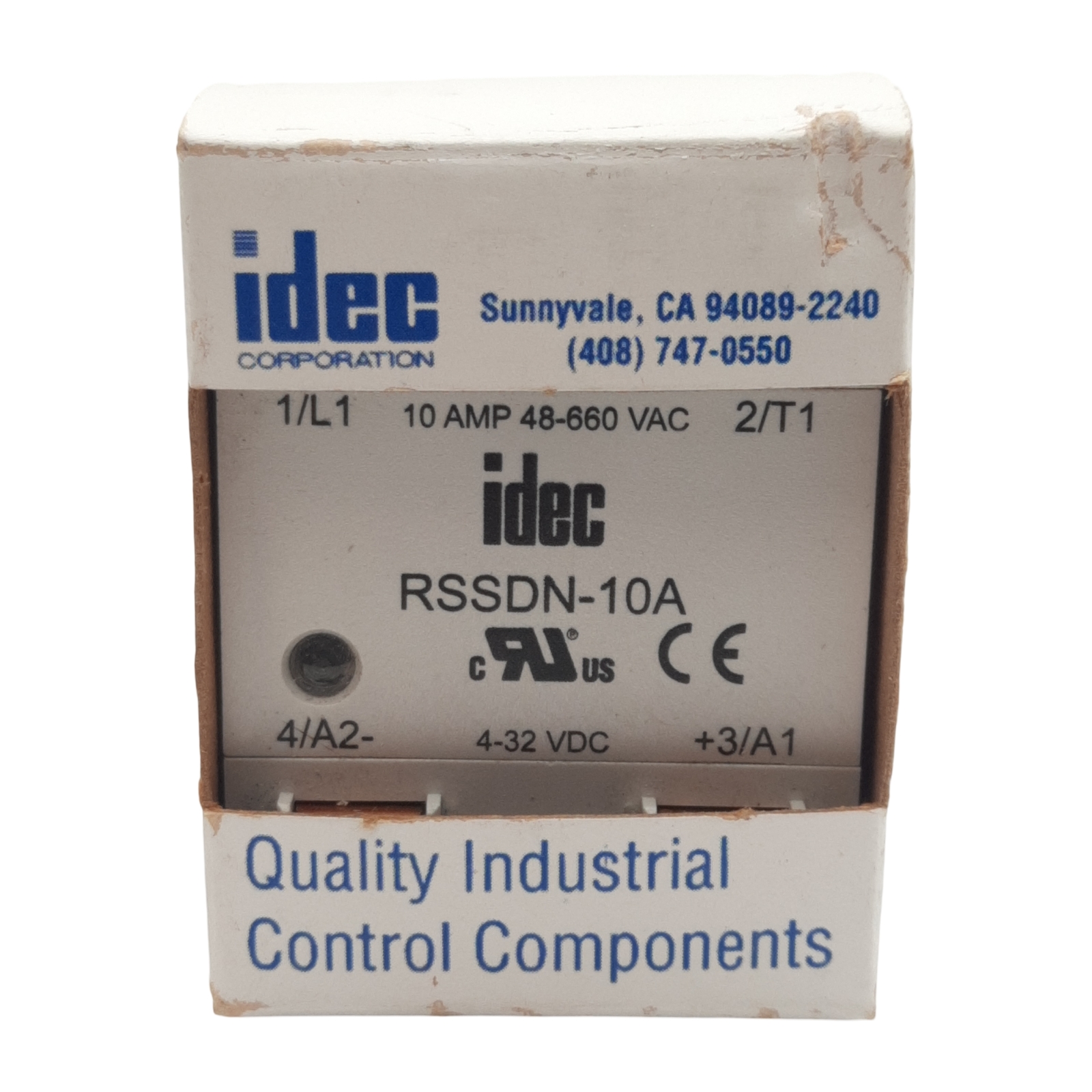 Idec RSSDN-10A Solid-State Relay, SPST-NO, 4-32VDC In, 48-660VAC 10A Out