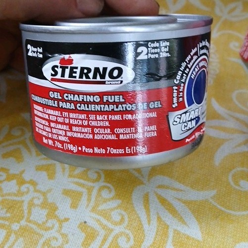 7 cans. Sterno Gel Chafing Fuel Cans. 2 Hour Burn Time. 7 oz. camping. cooking. 7 cans. Sterno Gel Chafing Fuel Cans. 2 Hour Burn Time. 7 oz. camping. cooking.