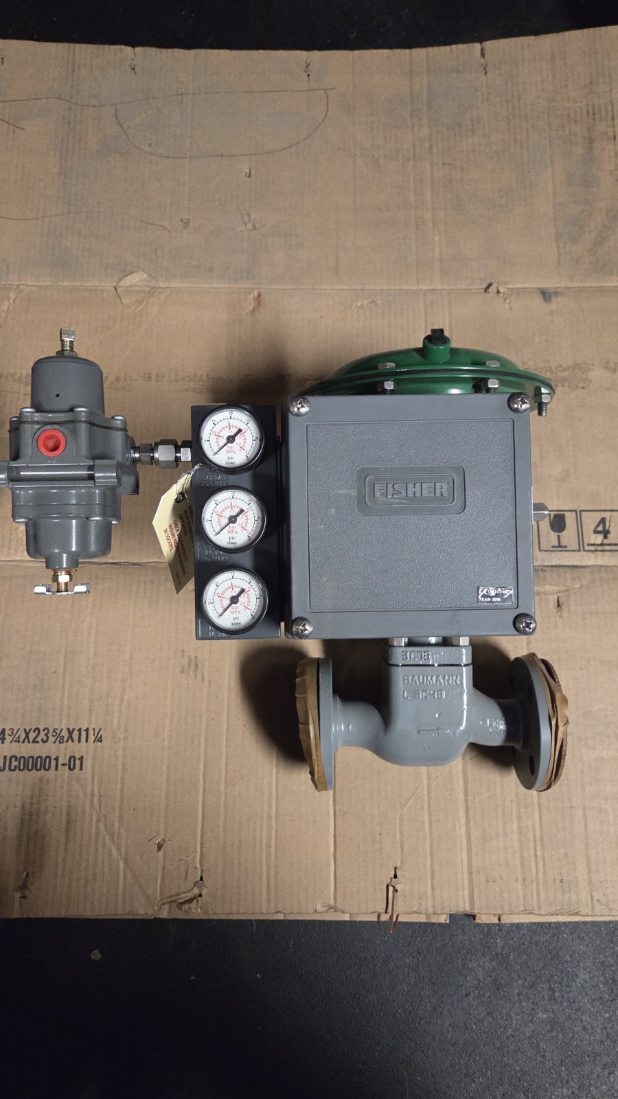 Baumann Fisher Globe Pneumatic Control Valve 1 Baumann Fisher Globe Pneumatic Control Valve 1