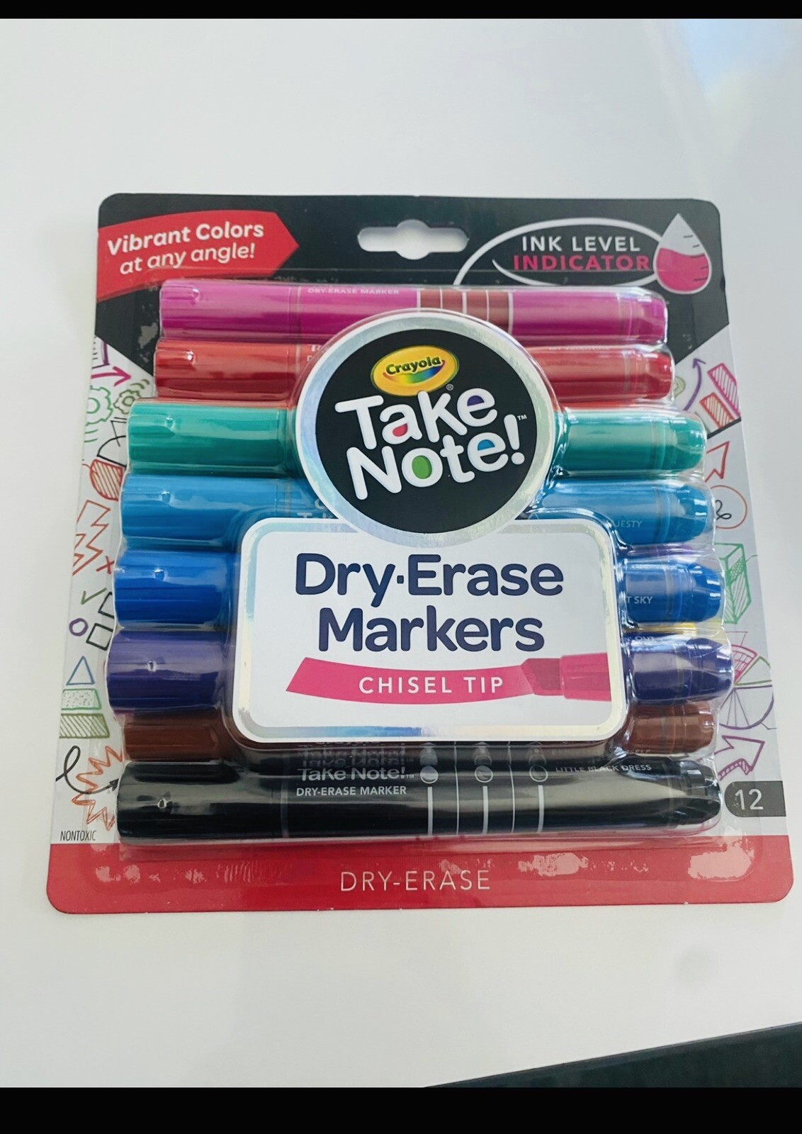 Colorful Crayola Take Note Dry-Erase Markers, 12 Pc. Bright Colorful Crayola Take Note Dry-Erase Markers, 12 Pc. Bright