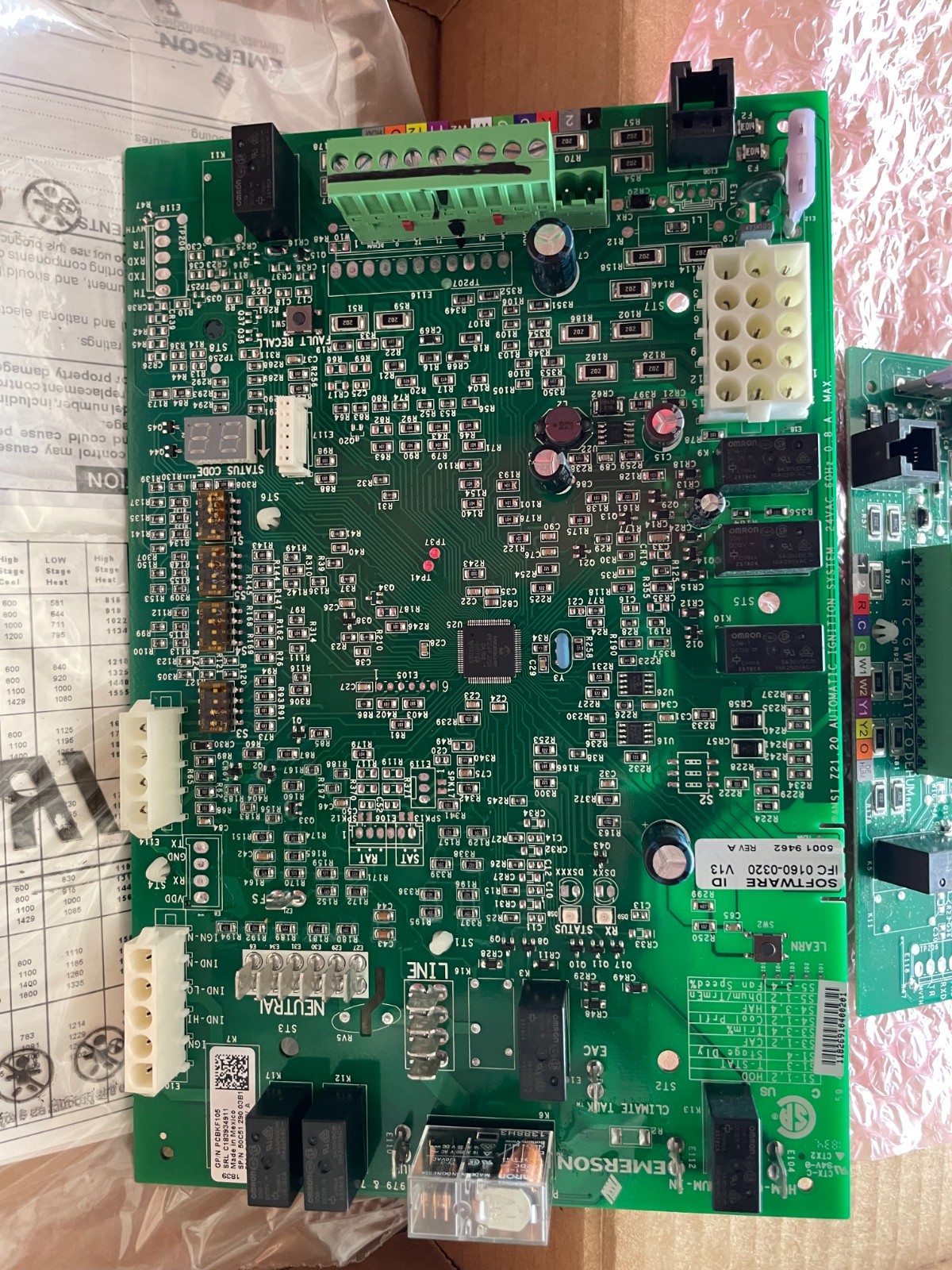 TWO NEW/Goodman EMERSON PCBKF104/ Furnace Control Circuit Board 50C51-290-02 TWO NEW/Goodman EMERSON PCBKF104/ Furnace Control Circuit Board 50C51-290-02