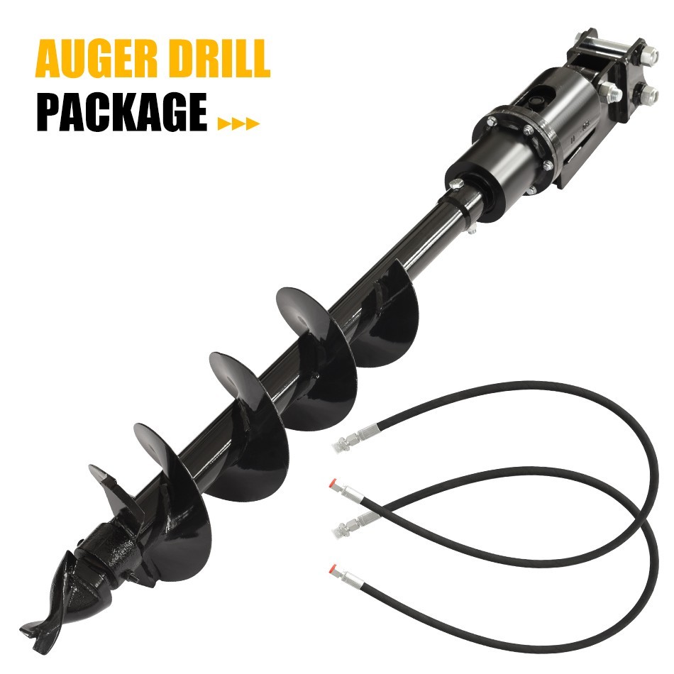 Mini Excavator Attachment 200mm Hydraulic Auger /US Inventory