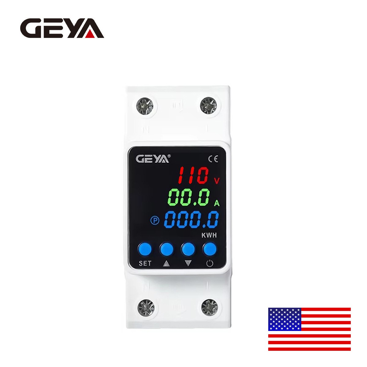 GEYA GPS6 Digital Display Voltage Current KWH Protector Protect 2Pole 63A 110V GEYA GPS6 Digital Display Voltage Current KWH Protector Protect 2Pole 63A 110V