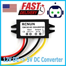Waterproof DC-DC Converter 12V Step Down to 5V Power Supply Module 3A 15W Black picture