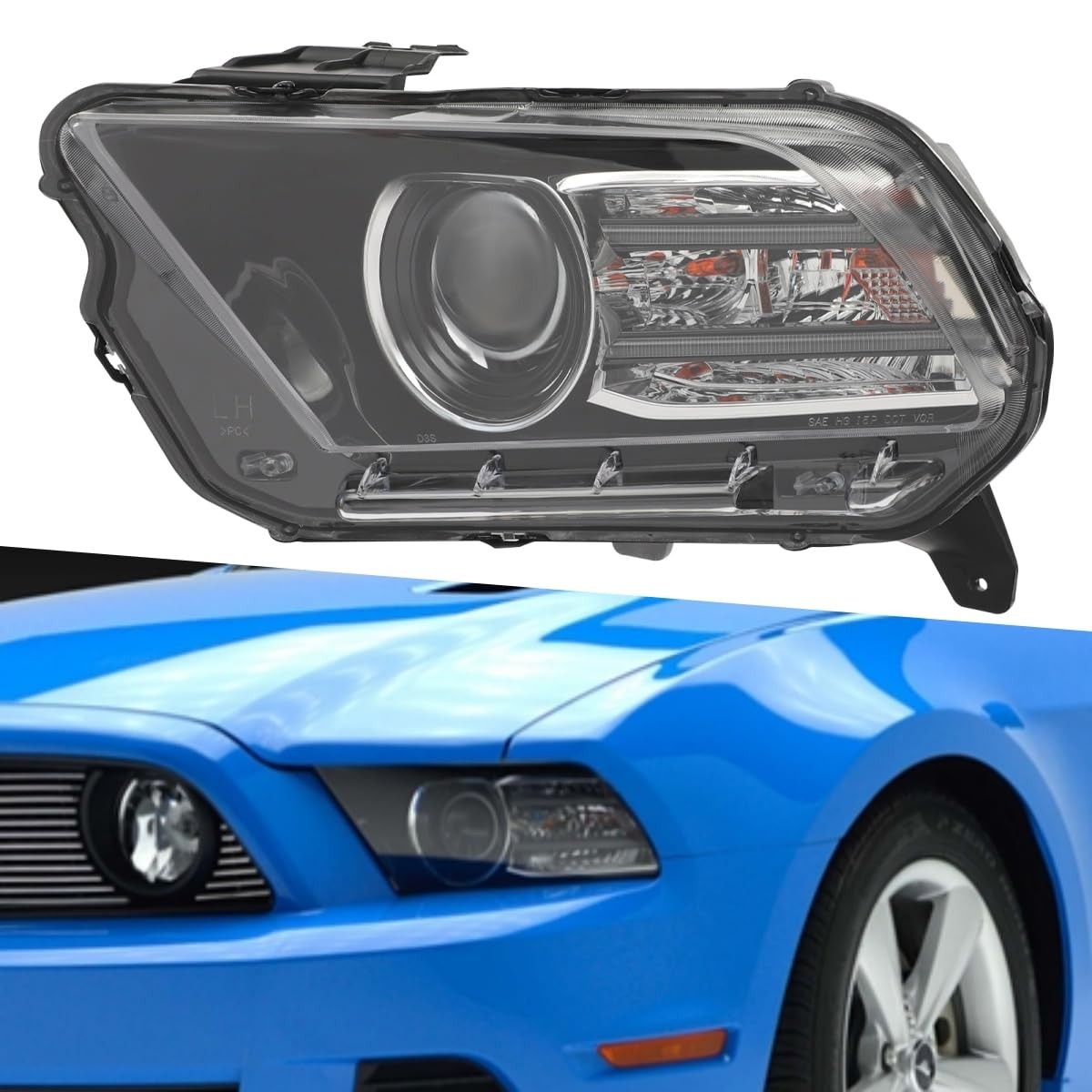 Front Headlight Assembly for Ford Mustang 2013-2014 HID Passenger DR3Z13008C Front Headlight Assembly for Ford Mustang 2013-2014 HID Passenger DR3Z13008C