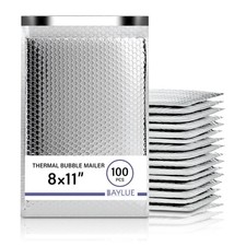 Thermal Insulated Mailers 8x11, Cold Shipping Envelopes, 100 Pack picture