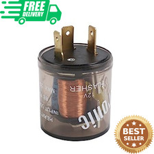 Heavy Duty 3-Pin 12V Electronic Turn Signal Flasher for LED & Incandescent Bulbs picture
