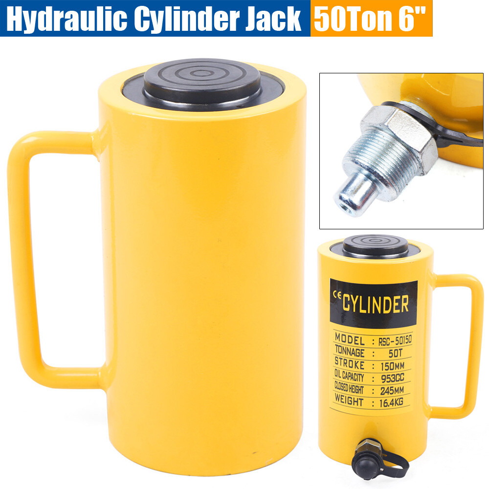 50 Ton Hydraulic Cylinder Jack Solid Ram 150mm/6 50 Ton Hydraulic Cylinder Jack Solid Ram 150mm/6