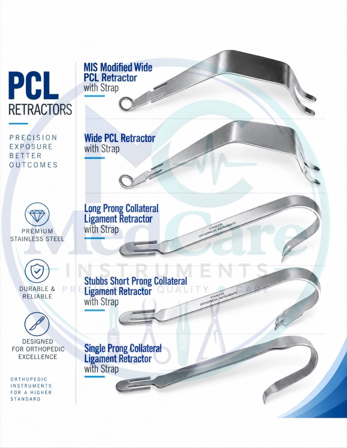 Knee Retractor System Set Of 5 Pcs Knee Retractor System Set Of 5 Pcs