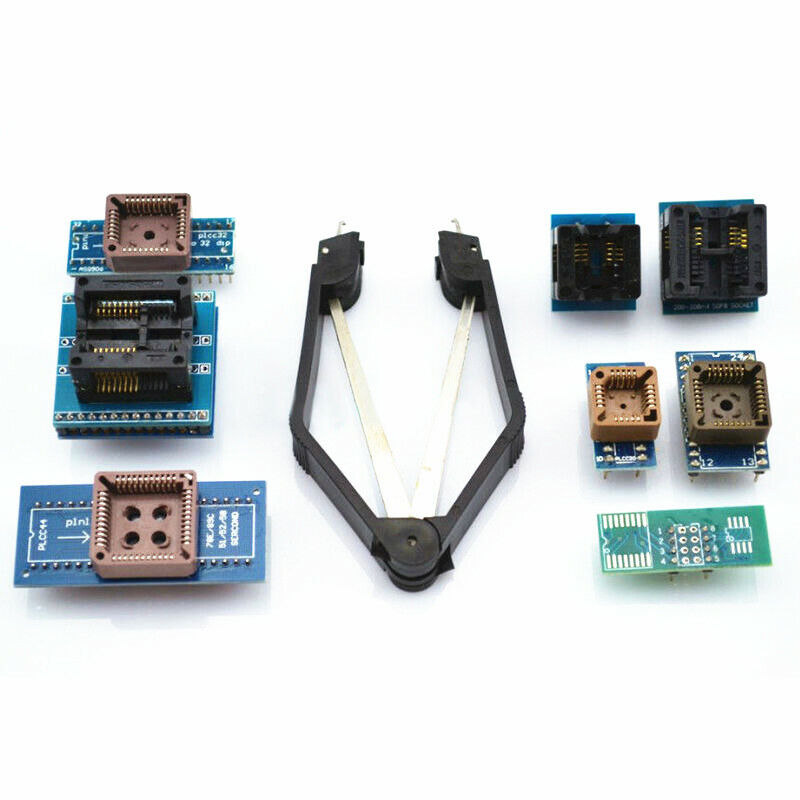 8 Programmer Adapters Sockets Kit with IC Extractor for TL866II Plus Programmer