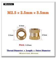100pcs M2 M2.5 M3 Brass Metric Threaded Round Cylinder Knurled Nut Embeded Nut picture