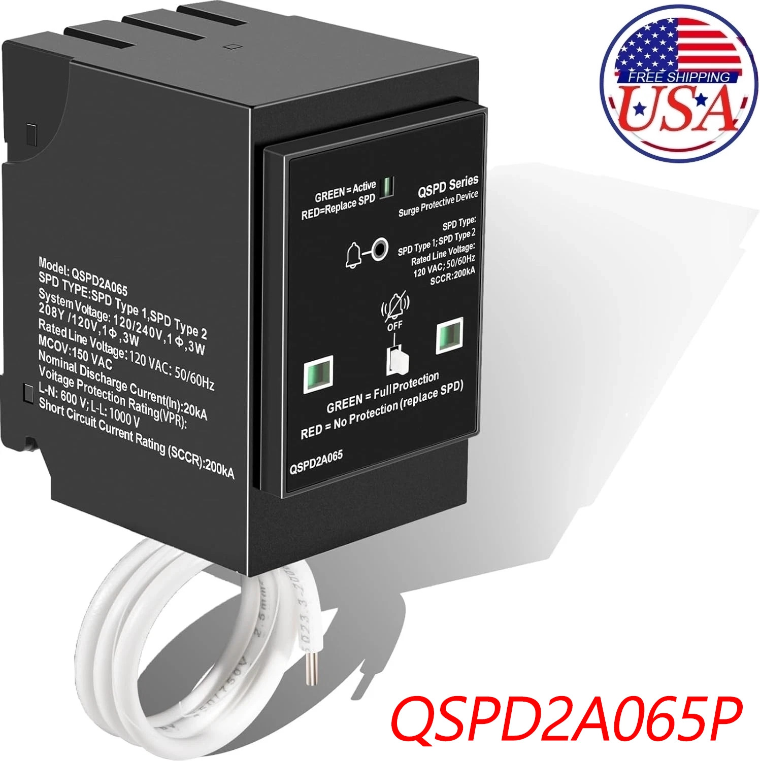 for Siemens QSPD2A065P Plug-in Surge Protection Device, 2-Pole 65kA 120/240V 1Ø for Siemens QSPD2A065P Plug-in Surge Protection Device, 2-Pole 65kA 120/240V 1Ø