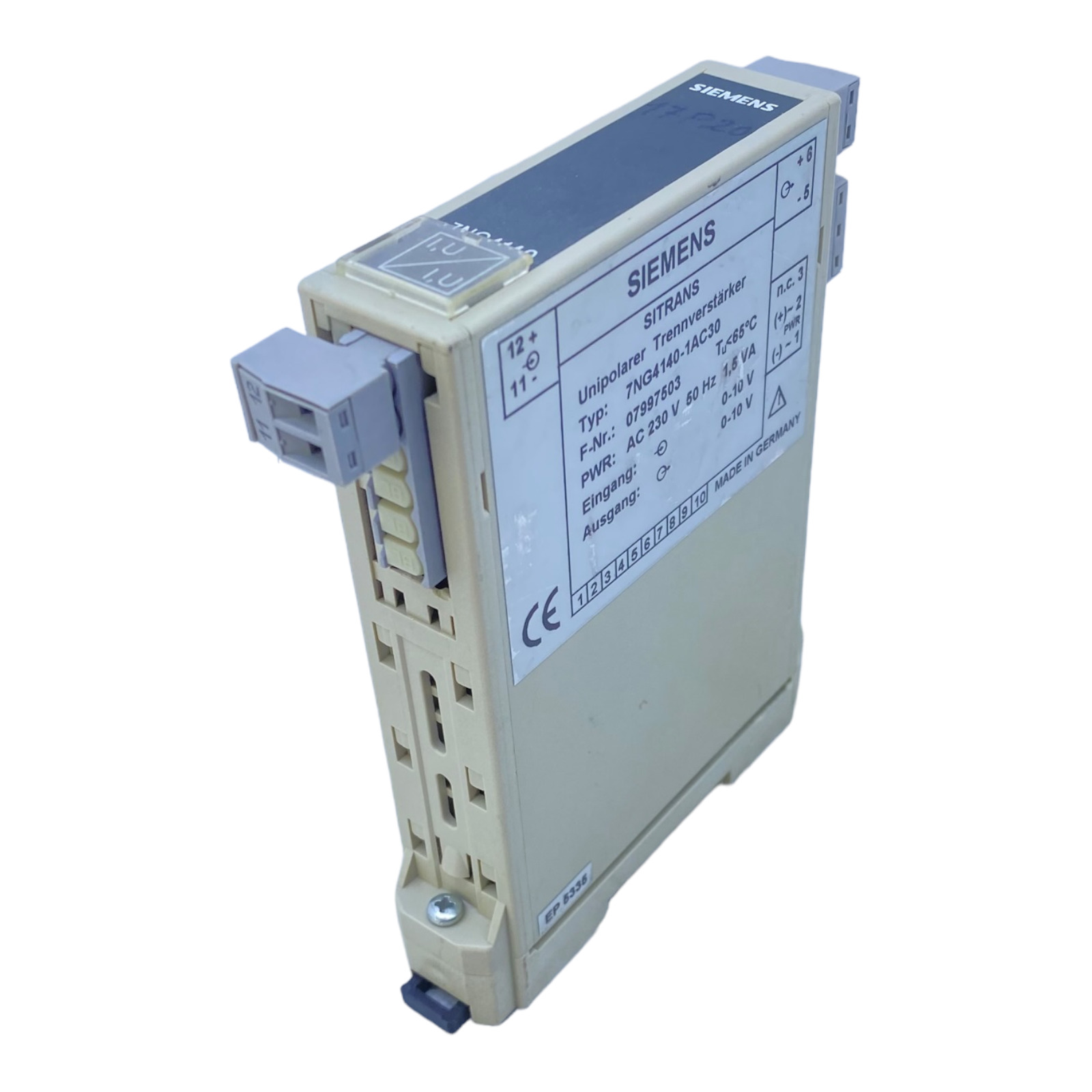 Siemens 7NG4140-1AC30 Separator Amplifier SITRANS Unipolar 230V AC 50Hz 1.5VA