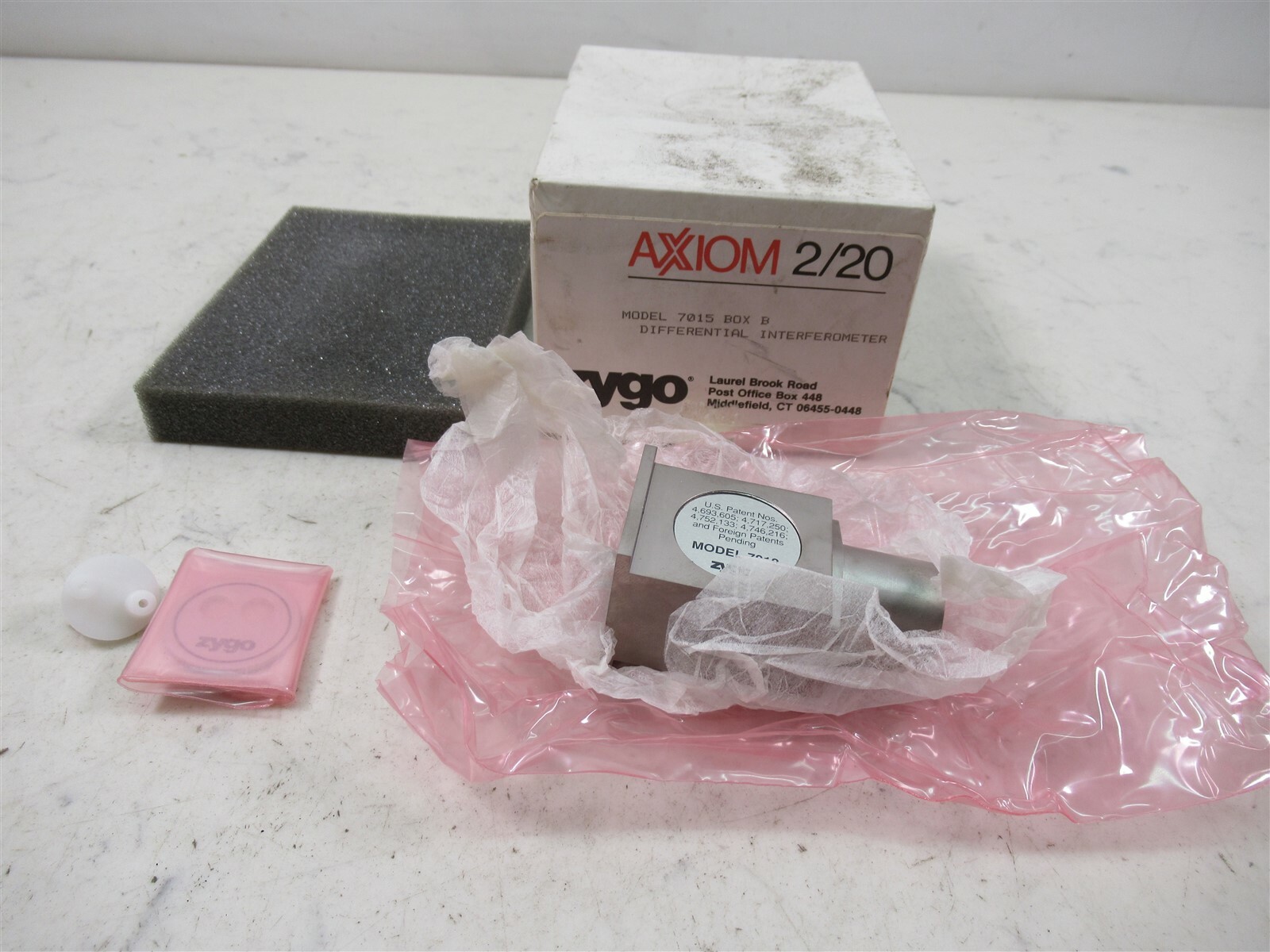Zygo Axiom 2/20 7015 Differential Interferometer 7012 Polarization Shear Plate Zygo Axiom 2/20 7015 Differential Interferometer 7012 Polarization Shear Plate