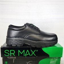 SR Max Burke Work Oxford Men Size 12 WIDE Black Composite Safety Toe Slip Resist picture