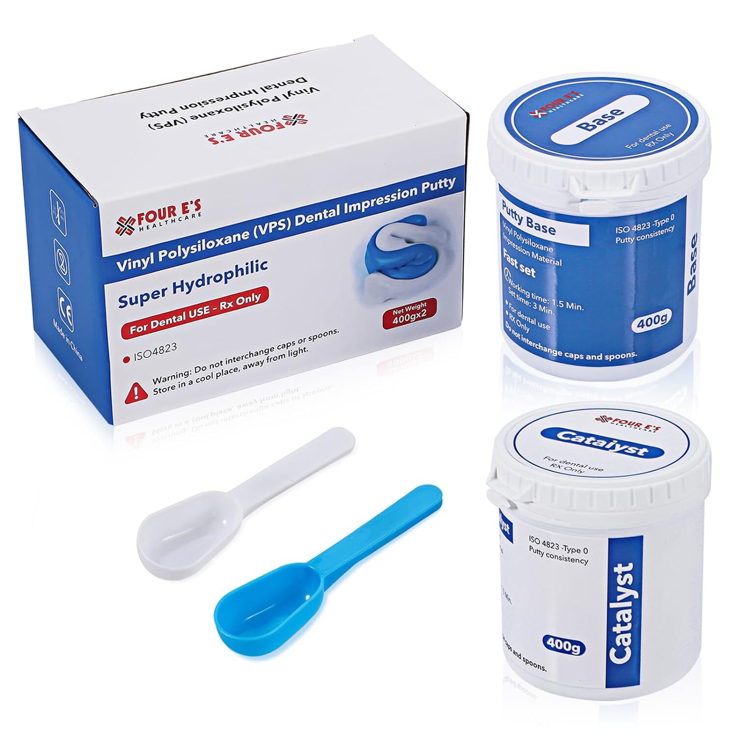 Dental Impression Putty Fast Set 800g VPS Putty (400g Base & 400g Catalyst) New Dental Impression Putty Fast Set 800g VPS Putty (400g Base & 400g Catalyst) New