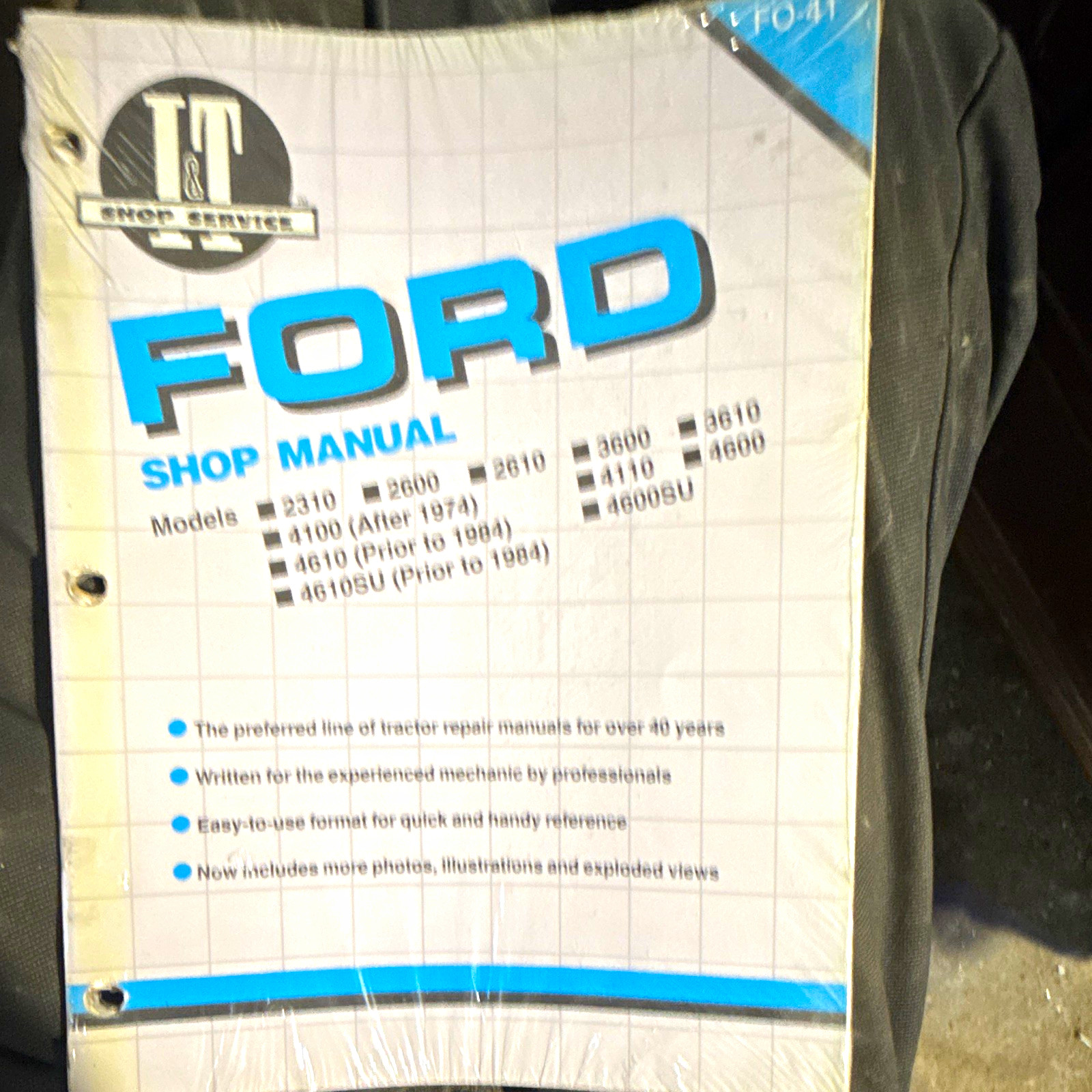 Ford I&T Tractor Shop Manual FO-41 for Models 2310 2600 2610 3600 3610