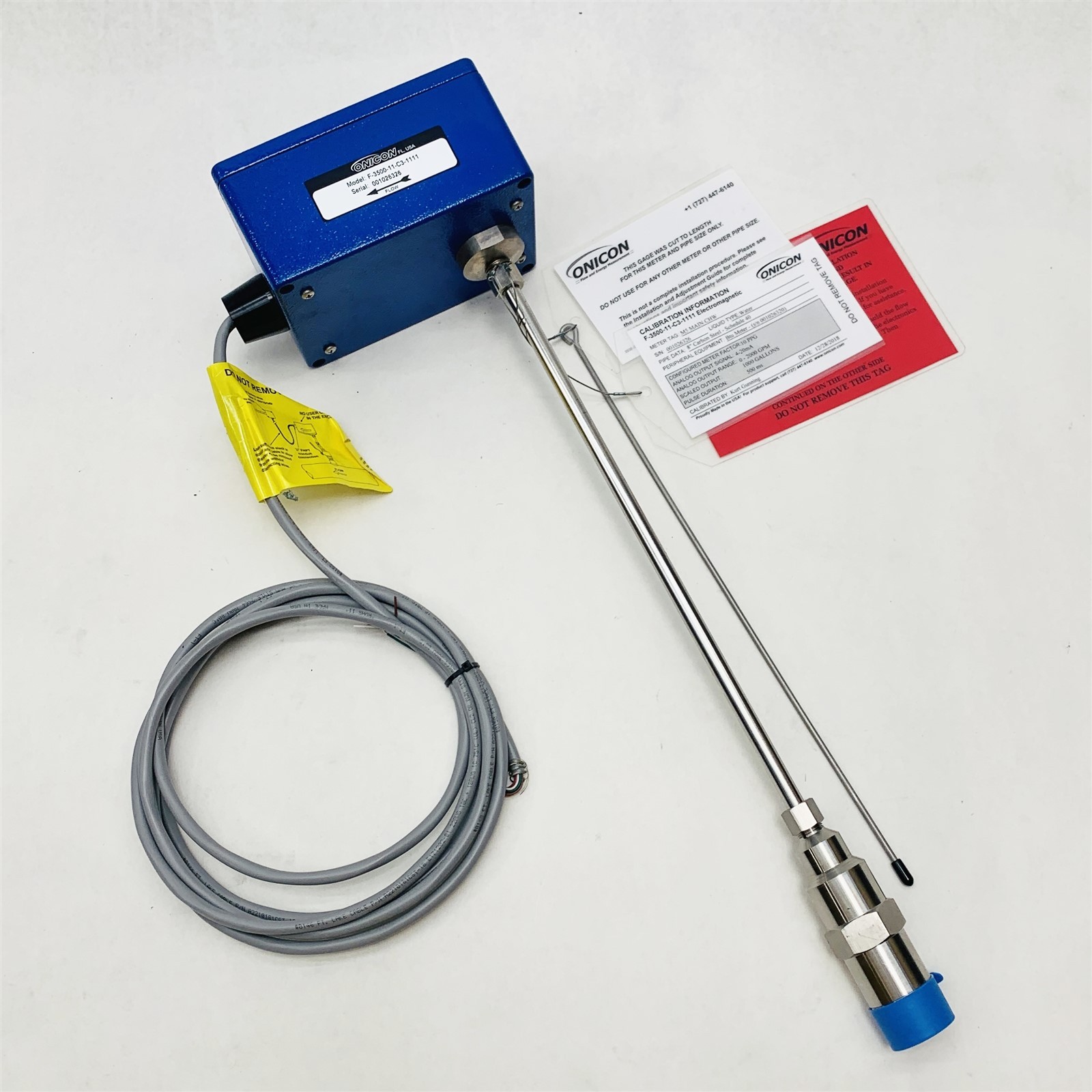 Onicon F-3500-11-C3-1111 Insertion Measurement Electromagnetic Flow Meter New