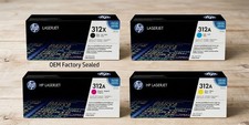 HP 312X 312A Hybrid Toner Set CF380X-CF383A Genuine OEM Factory Sealed Fast Ship picture