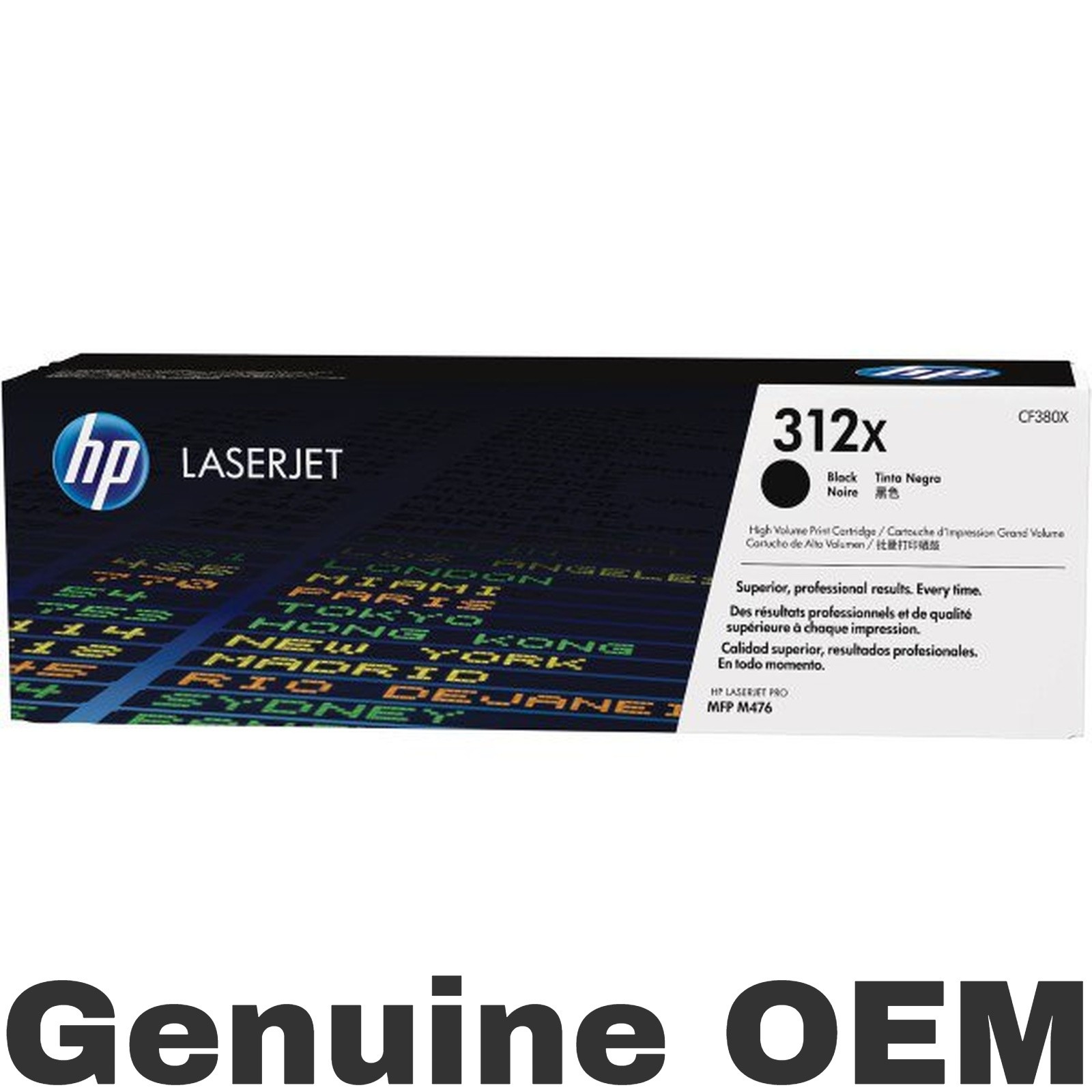 For HP CF380X For HP 312X Black Toner / Drum Cartridge - High Yield For HP CF380X For HP 312X Black Toner / Drum Cartridge - High Yield