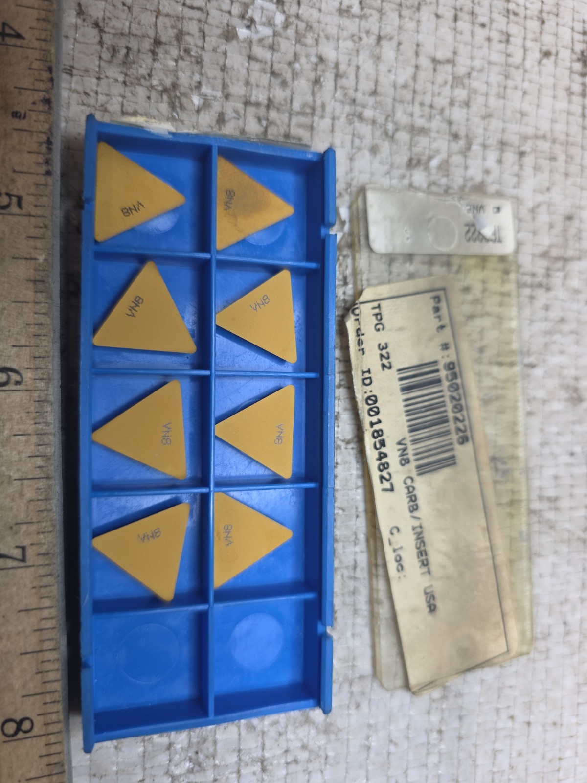 NEW 8PCS VALENITE TPG-322 GRADE VN8 CARBIDE INSERTS NEW 8PCS VALENITE TPG-322 GRADE VN8 CARBIDE INSERTS