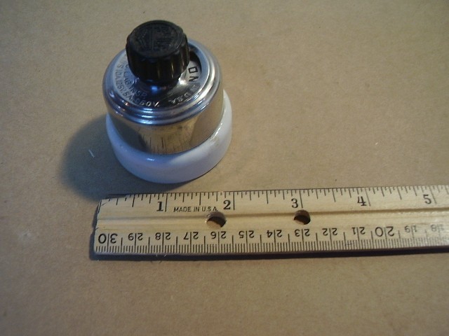 (NEW?) Vintage Perkins Rotary Light Wall Switch Metal & Porcelain 2 (NEW?) Vintage Perkins Rotary Light Wall Switch Metal & Porcelain 2
