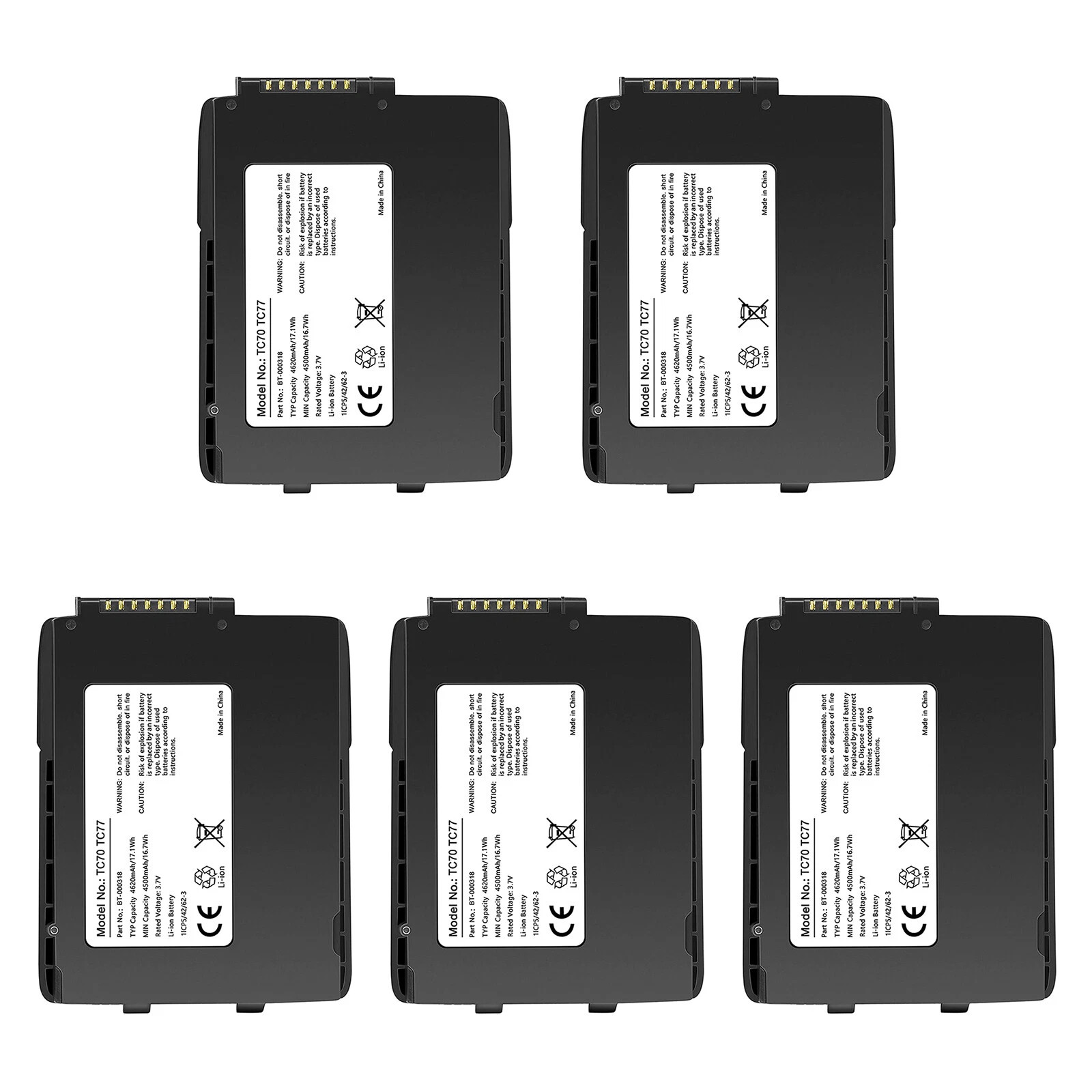 10-PACK New tc77 Battery for Zebra tc55 tc70 tc72 tc75 BT-000318 82-171249-01