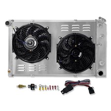 3 Row Alum Radiator 12in Fan Relay Chevy Camaro 70-81 El Camino Monte 78-87 ATMT picture