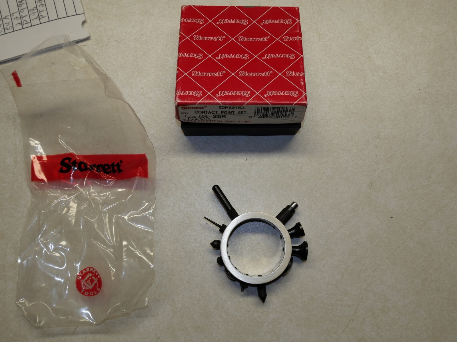 Starrett No. 25R Contact Point Set Complete W/ Box. Starrett No. 25R Contact Point Set Complete W/ Box.