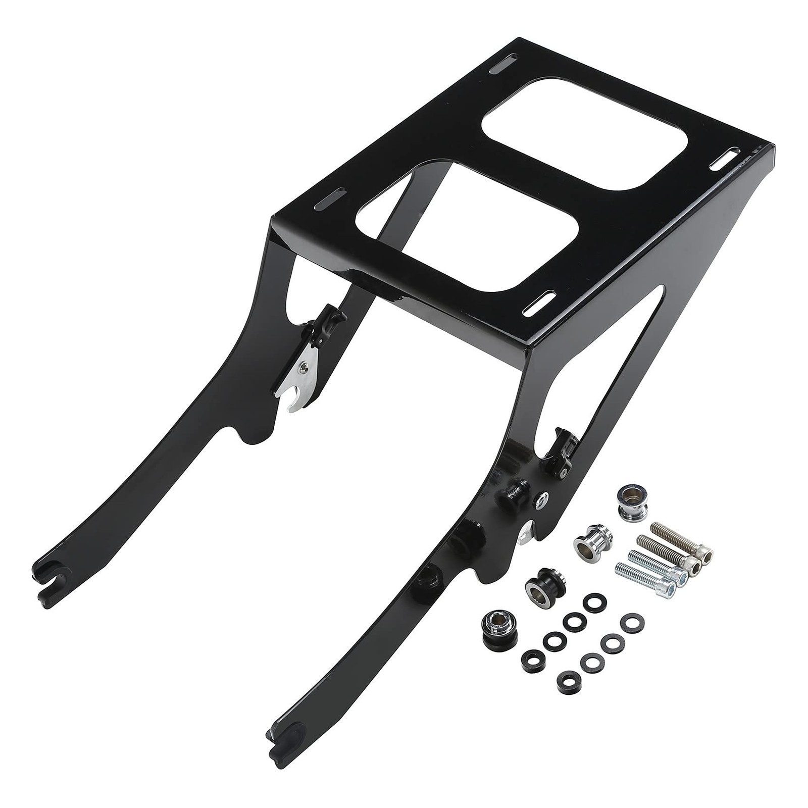 Motorcycle Black Detachable Two-Up Trunk Mount Rack Motorcycle Black Detachable Two-Up Trunk Mount Rack