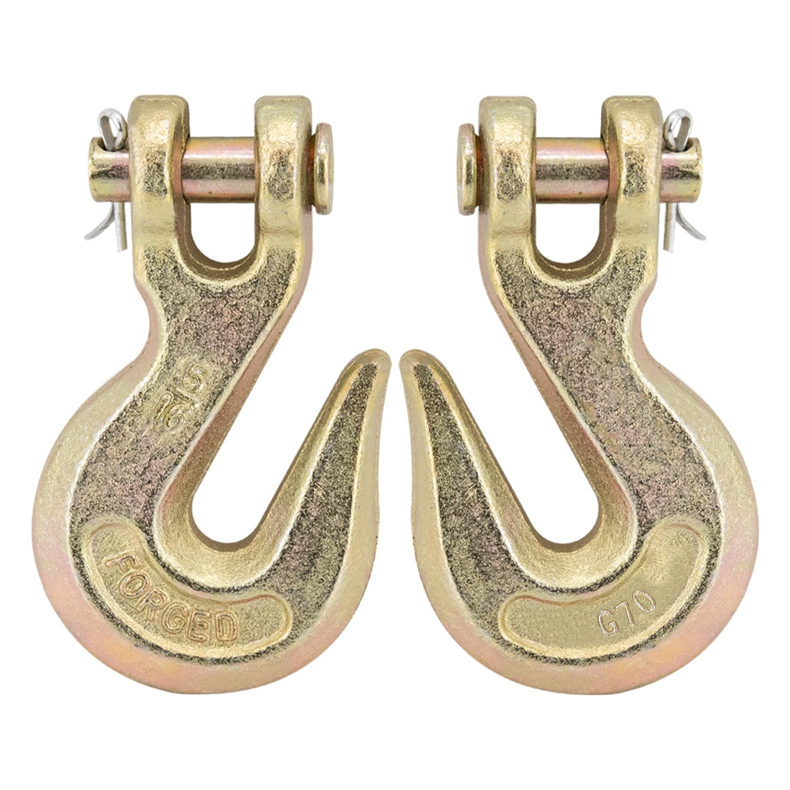 2Pcs 5/16 Inch 70 Forged Alloy Steel Clevis Chain Hooks 2Pcs 5/16 Inch 70 Forged Alloy Steel Clevis Chain Hooks