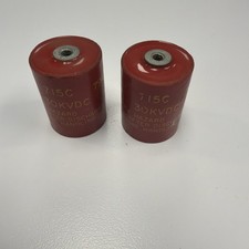 Pair Vintage 715C 30KVDC High Voltage Capacitors – 30kV – Untested picture