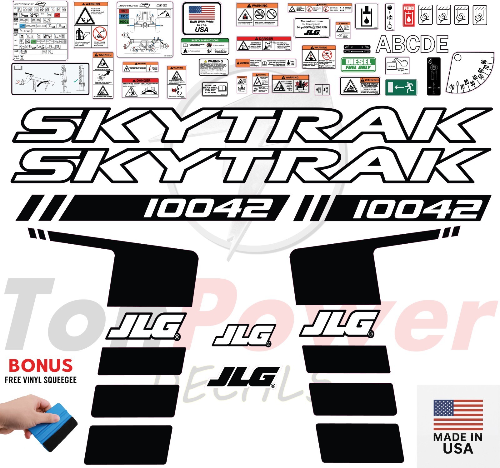 Fits JLG 10042 Decal Kit Telehandler - 8 YEAR OUTDOOR - 3M VINYL/FREE SHIPPING Fits JLG 10042 Decal Kit Telehandler - 8 YEAR OUTDOOR - 3M VINYL/FREE SHIPPING