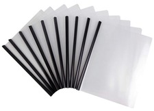 10 Pack Clear Report Covers with Sliding Bar for Presentation Folders Document | picture