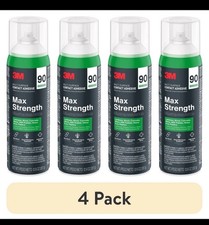 (4 Pack) 3M Max Strength 90 Spray Adhesive 12.6 oz Heavy Duty picture
