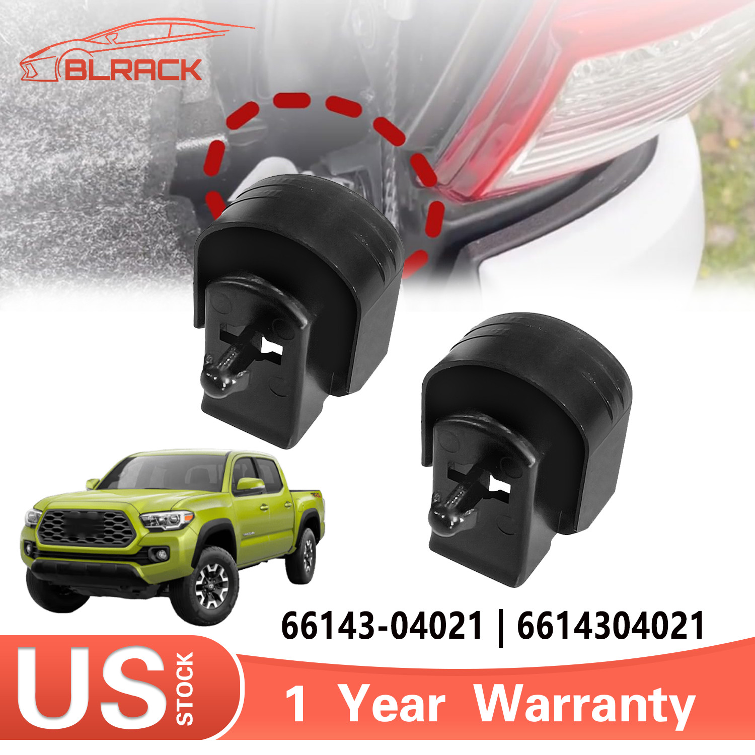 2PCS Rear Right Tailgate Hinge Bushing 66143-04021 For 2016-2023 Toyota Tacoma 2PCS Rear Right Tailgate Hinge Bushing 66143-04021 For 2016-2023 Toyota Tacoma