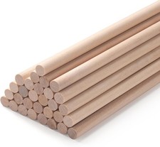 Wooden Dowel Rods Wood Dowels for Crafts,30 PCS 5/16 x 12 5/16