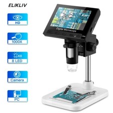 Elikliv Digital Microscope 1000X 4.3'' LCD Screen Jewelry Loupe Coin Magnifier picture