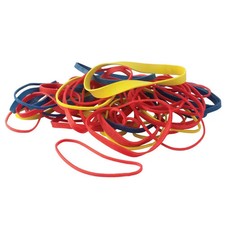 Advantage Assorted Rubber Bands 2 oz Bag Mixed Sizes Colors Office Home picture