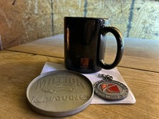 RARE Vintage Saturn GM First Million 1990-1995 UAW Medal + 1993 Keychain Mug picture